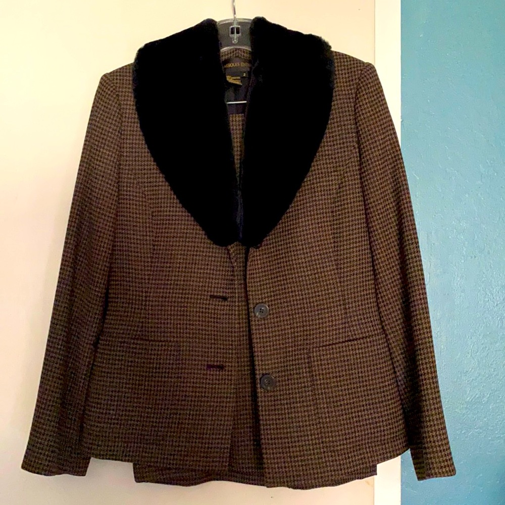 Women’s 2 Pc Skirt Suit Sz 2 - Nordstrom Classiques Entier - Vintage Pinup Look